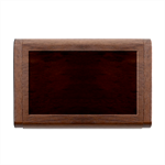 Muster rot rot schwarz Wood Oval USB Flash Drive Box