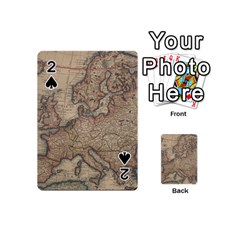 Old Vintage Classic Map Of Europe Playing Cards 54 Designs (mini) by Paksenen