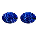 Roses Flowers Plant Romance Cufflinks (Oval) Front(Pair)