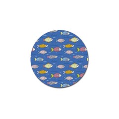 Sea Fish Blue Submarine Animal Golf Ball Marker (4 Pack) by Proyonanggan