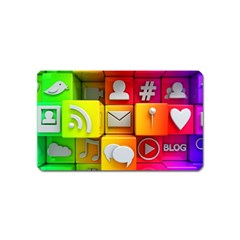 Colorful 3d Social Media Magnet (name Card) by Ket1n9
