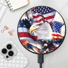 United States Of America Images Independence Day Wireless Fast Charger(black) by Ket1n9