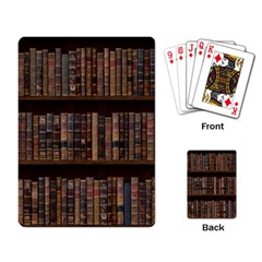 Old Bookshelf Orderly Antique Books Playing Cards Single Design (rectangle) by Ravend