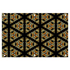 Pattern Stained Glass Triangles Banner And Sign 6  X 4  by HermanTelo