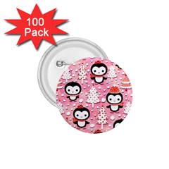 Cute Penguin Pattern 1 75  Buttons (100 Pack)  by Loisa77