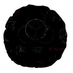 Math Board Circuit Circuits Computer Shield Tech Technology Large 18  Premium Round Cushions by Loisa77