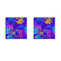 Seamless Vintage Pattern Retro 80s Or 90s Style Abstract Cufflinks (square) by Loisa77