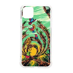 Monkey Tiger Bird Parrot Forest Jungle Style Iphone 11 Pro Max 6 5 Inch Tpu Uv Print Case by Grandong