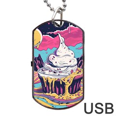 Dessert Chocolate Cream Dog Tag Usb Flash (one Side) by Loisa77