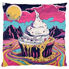 Dessert Chocolate Cream Large Cushion Case (two Sides) by Loisa77