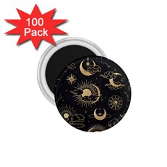 Asian Seamless Pattern With Clouds Moon Sun Stars Vector Collection Oriental Chinese Japanese Korean 1 75  Magnets (100 Pack)  by Grandong