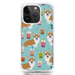 Corgi Boba Tea Bubble Tea Kawaii Food Welsh Corgis Dog Pattern Iphone 14 Pro Tpu Uv Print Case by Perong
