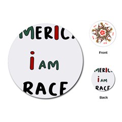 America  I Am Race Playing Cards Single Design (round) by RiverRootz
