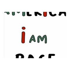 America  I Am Race Two Sides Premium Plush Fleece Blanket (mini) by RiverRootz