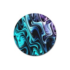 Nature Water Wave Architecture Magnet 3  (round) by Salmanaz77