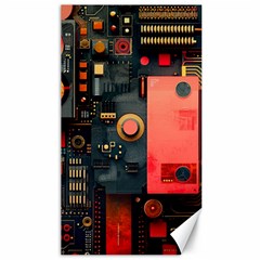 Tech Technology Pattern Canvas 40  X 72  by Salmanaz77