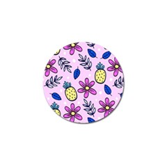 Flowers Petals Pineapples Fruit Golf Ball Marker (10 Pack) by Paksenen
