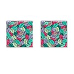 Pattern Leaves Background Nature Cufflinks (Square) Front(Pair)