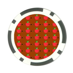 Apple Arrow Pattern Design Drawing Poker Chip Card Guard by Proyonanggan