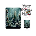 Underwater Coral Life Playing Cards 54 Designs (Mini) Front - Spade4
