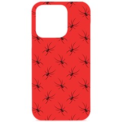 Spiders Pattern Seamless Arachnids Iphone 15 Pro Black Uv Print Pc Hardshell Case by Maspions