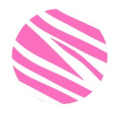 White Pink Stripes, Pattern Mini Round Pill Box (pack Of 3) by kyorashop23