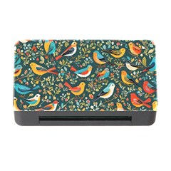 Birds Pattern Flowers Whimsical Memory Card Reader With Cf by Salmanaz77