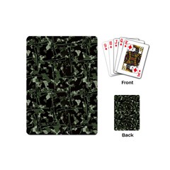 Hunting Motif Camouflage Pattern Print Bk Playing Cards Single Design (mini) by dflcprintsclothing