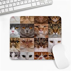 Breeds Of Cats Collage Large Mousepad by kyorashop23