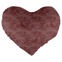 Kaiju Large 19  Premium Flano Heart Shape Cushions by GeekLover