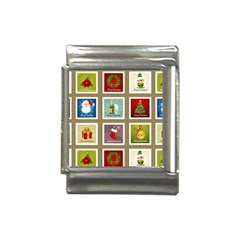 Christmas Stamp Pattern Italian Charm (13mm) by Maspions