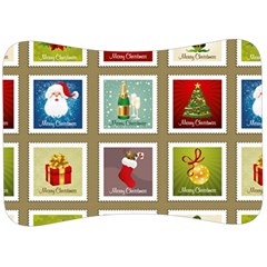 Christmas Stamp Pattern Velour Seat Head Rest Cushion by Maspions