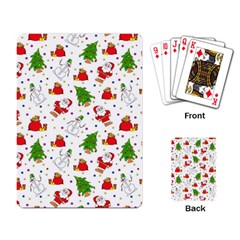 Christmas Pattern  Trees Santa Playing Cards Single Design (rectangle) by Maspions