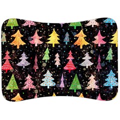 Fun Christmas Trees Adoxali Scandinavian Artistic Background Pattern Velour Seat Head Rest Cushion by Maspions