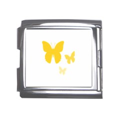 Yellow Butterfly Animals Fly Mega Link Italian Charm (18mm) by anzea