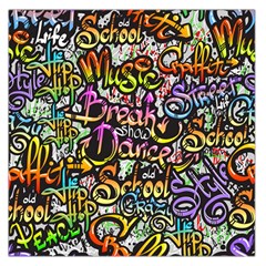 Graffiti Word Seamless Pattern Square Satin Scarf (36  X 36 ) by Bedest