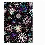 Shiny Winter Snowflake Abstract Christmas Cold Crystal December Large Garden Flag (Two Sides) Back