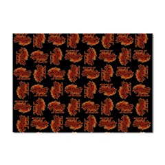 Fantasy Skeleton Dragon Hand Drawn Motif Seamless Pattern Bk Crystal Sticker (a4) by dflcprintsclothing