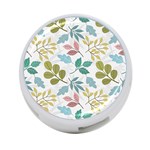Leaf seamless pattern  4-Port USB Hub (Two Sides) Back