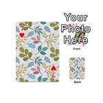Leaf seamless pattern  Playing Cards 54 Designs (Mini) Front - Heart7