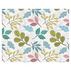 Leaf Seamless Pattern  Two Sides Premium Plush Fleece Blanket (teen Size) by Safari