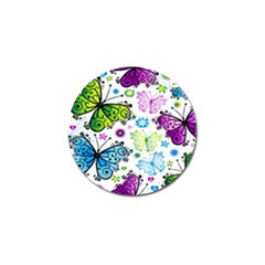 Butterflies, Abstract, Background, Colorful Golf Ball Marker by kyorashop23