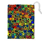 Circles, Colorful Drawstring Pouch (4XL) Front