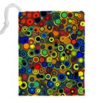 Circles, Colorful Drawstring Pouch (4XL) Back