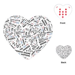 Embrace The Magic Inspirational Phrase Pattern Playing Cards Single Design (heart) by dflcprintsclothing