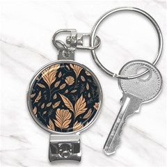 Background Pattern Leaves Texture Nail Clippers Key Chain by Salmanaz77