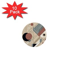 Boho Abstract Architecture 1  Mini Buttons (10 Pack)  by Bedest