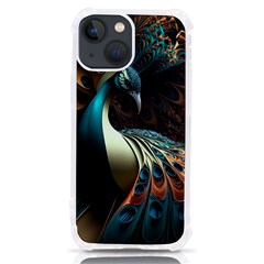 Colorful Peacock Bird Feathers Iphone 13 Mini Tpu Uv Print Case by Apen