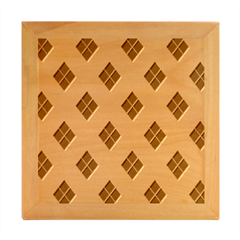 Halloween Argyle Pattern  Wood Photo Frame Cube by Safari