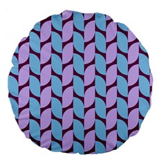 Purple Blue Pattern Large 18  Premium Flano Round Cushions by ytdream